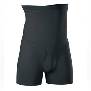 NWOT Leonisa LEO Men's High-Waisted Shaper Boxer Brief in Black Size S